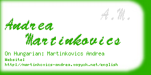andrea martinkovics business card